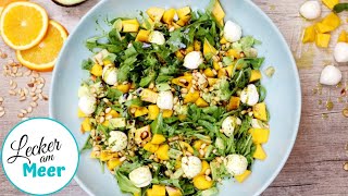 🥭🥑🍊Rucola  Mango  Salat mit Pinienkernen🍊🥑🥭 [upl. by Nebe281]