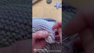 Weaving in ends in a single garter stitch ridge [upl. by Beane]