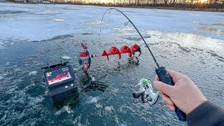 EPIC MultiSpecies Ice Fishing WALLEYES CRAPPIES and BLUEGILLS [upl. by Nan]