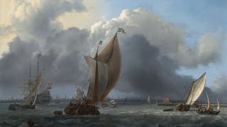 Dutch Art Deep Dive Ludolf Bakhuizen Ships in a Gale on the IJ before the City of Amsterdam 1666 [upl. by Maxwell]