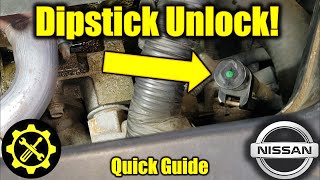 Nissan CVT Transmission  How to Remove the Dipstick amp Check Fluid [upl. by Meldoh]