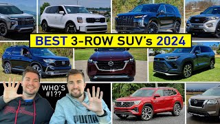 BEST 3Row Midsize SUVs for 2024  Our Expert Ranking After Reviewing ALL of Them Top 10 [upl. by Kam243]