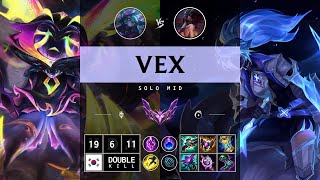 Vex Mid vs Akali  KR Master Patch 1414 [upl. by Lusar262]