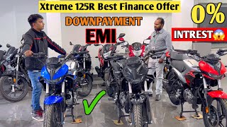 Hero Xtreme 125R का Best 0 Finance EMI Document 😱 😲  Down Payment ✔️  Easy Loan Details 🤯 [upl. by Naaitsirhc168]