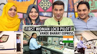 Meet Surekha Yadav Indias First Female Loco Pilot Of Vande Bharat Express Train  Reaction [upl. by Cirone]