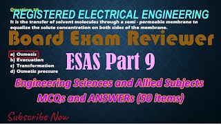 REE Board Exam Reviewer ESAS Part 9  50  Items  Objective type Questions and Answers [upl. by Eldnek]