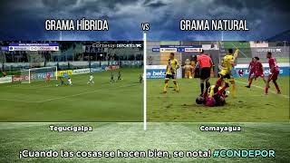 Las enormes diferencias entre la grama híbrida del Estadio Nacional vs otras canchas [upl. by Assylla512]