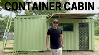 Shipping Container Tiny Home Solo BuildStart to Finish [upl. by Lramaj693]