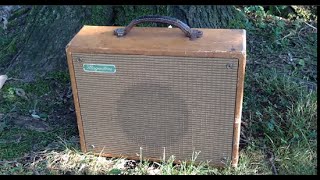 1955 Magnatone Starlet 107 Amp SERVICE amp DEMO [upl. by Aikemaj653]