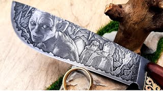 Drawing on metal Knife Making [upl. by Oiramat]