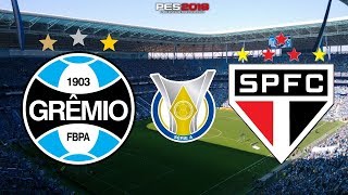 PES 2018  Grêmio x São Paulo  Brasileirão 2018  Gameplay PS4 [upl. by Norehc]