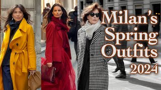 Spring 2024 Fashion Trends You NEED TO SEE in Milan Milan Street Style [upl. by Fillian293]