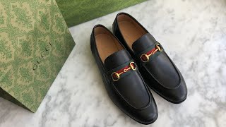 GUCCI MENS JORDAAN LOAFER Unboxing [upl. by Soisatsana]