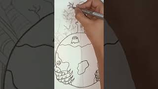 Earth day drawing saving IT 🌍shortvideo youtubevirel shortvideo 🔥 [upl. by Willa]