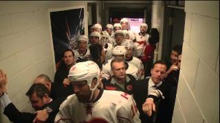 Tortorella in a Fight in the Flames Hallway  Jan 18th 2014 HD [upl. by Shinberg]