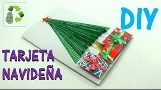 DIY TARJETA NAVIDEÑA RECICLAJE Ecobrisa [upl. by Eixid]