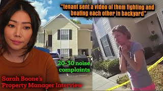 Sarah Boones Property Manager Details Sarahs Chaotic Relationship in Police Interview [upl. by Nicolea]