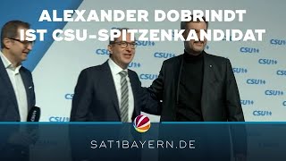 Bundestagswahl 2024 CSU wählt Dobrindt als Spitzenkandidat [upl. by Nuoras]