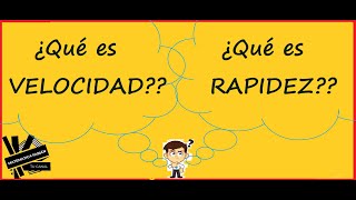 VELOCIDAD y RAPIDEZ Diferencia ejemplos Paso a paso [upl. by Clarette]