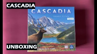 Unboxing Cascadia Board Game Kickstarter Edition [upl. by Eruot]