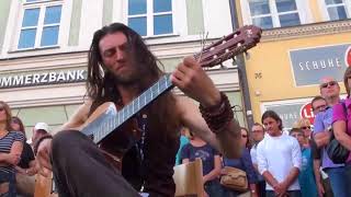 Best Street Guitar Performance Hundreds flock to watch this street performer and you can see why [upl. by Innavoig]