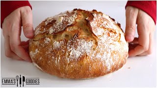 3 Ingredient No Knead Bread WITHOUT a Dutch oven  Easy Bread Recipe [upl. by Chessa]