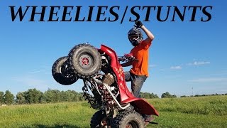 SAVAGE ATV WHEELIES  ONE HANDED  STUNTS [upl. by Ahsineb787]