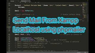 xampp localhost send mail using phpmailer send mail from localhost [upl. by Avert390]