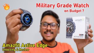 Amazfit Active Edge Review🔥Military Grade Rugged Watch on Budget [upl. by Melvyn]