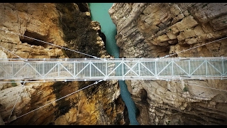 Caminito del Rey completo El Chorro Málaga Spain  Filmed with a drone  Aerial video  2017 [upl. by Gathard]