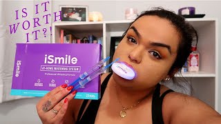 USING iSMILE TEETH WHITENING KIT FIRST IMPRESSION [upl. by Horacio122]