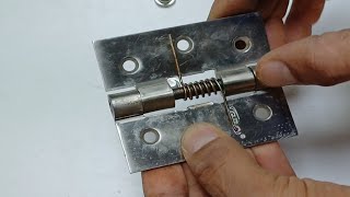 Homemade Spring hinges very easy to make  automatic door closer  hinges [upl. by Alexio]