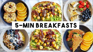 EASY 5MINUTE BREAKFAST IDEAS vegan [upl. by Dymoke]