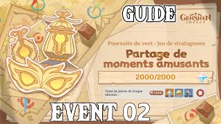 EVENT 2  Poursuite du vent  Jeu de stratagèmes  Genshin Impact [upl. by Ellenrahc]