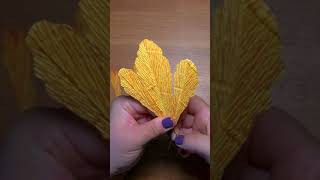 Easy Autumn Leaf DIY papercrafts crepepapercrafts autumndecor autumncrafts falldecor leaves [upl. by Asyen923]