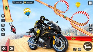 Impossible Mega Ramp Moto Bike Rider  Bike Racing 3D Game  Android Gameplay [upl. by Haze]