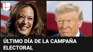 Último día de la campaña electoral Harris y Trump concentran sus esfuerzos finales en estados clave [upl. by Yank]