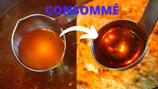 Consommé How to clarify chicken stock [upl. by Devlin]