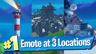 Emote at the Weather Station Fort Crumpet or Lockies Lighthouse Location  Fortnite [upl. by Azeria]