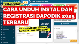 CARA UNDUH INSTAL DAN REGISTRASI DAPODIK 2025 TERBARU [upl. by Notse460]