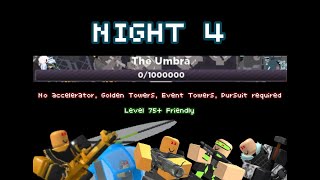 Tower Defense Simulator Night 4  No EventTowerGoldAccelPursuit OUTDATED [upl. by Trembly]