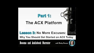 Become an Audiobook Narrator  Part 1 Lesson 3  “No More Excuses” [upl. by Ivatts21]