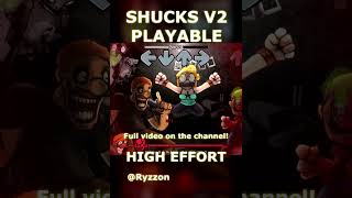 Aw Shucks V2 PLAYABLE High Effort shorts shucks fnf [upl. by Anuahsar]