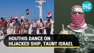 Hamas Abu Obaida Speaks On Houthis Capturing Israeli Ship As Yemenis Dance On Vessel To Taunt IDF [upl. by Lertnahs]