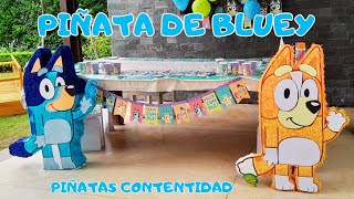 PIÑATA de BLUEY  Así Hicimos esta Piñata de Bluey  Rompe la Piñata [upl. by Suirtimid865]