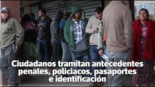 Ciudadanos tramitan antecedentes penales policiacos y documentos de identificación  Prensa Libre [upl. by Brag]