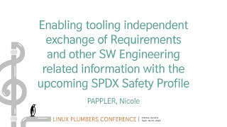 Enabling tooling independent exchange of Requirements and other SW Engineering  PAPPLER Nicole [upl. by Elrak]