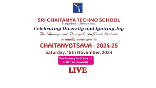 CHAITANYOTSAVA 202425  SRI CHAITANYA TECHNO SCHOOL NAGARBHAVI BANGALORE  Pre Primary to 5  LIVE [upl. by Ilise]