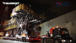 Watch how Mammoet transports two Oil Rigs from UAE to Oman [upl. by Henderson]