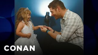 A 5YearOld Proposed To Jensen Ackles  CONAN on TBS [upl. by Alleynad842]